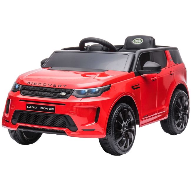 Masinuta electrica chipolino suv land rover discovery cu scaun din piele si roti eva red hubeljlrd223re