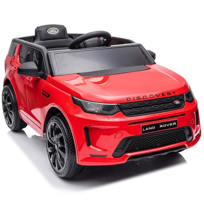 Masinuta electrica chipolino suv land rover discovery cu scaun din piele si roti eva red hubeljlrd223re