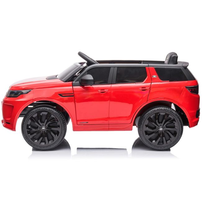 Masinuta electrica chipolino suv land rover discovery cu scaun din piele si roti eva red hubeljlrd223re