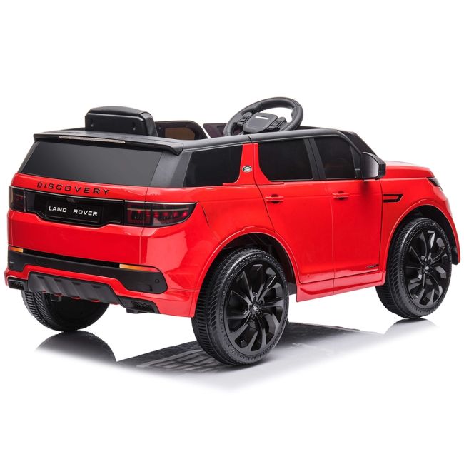 Masinuta electrica chipolino suv land rover discovery cu scaun din piele si roti eva red hubeljlrd223re