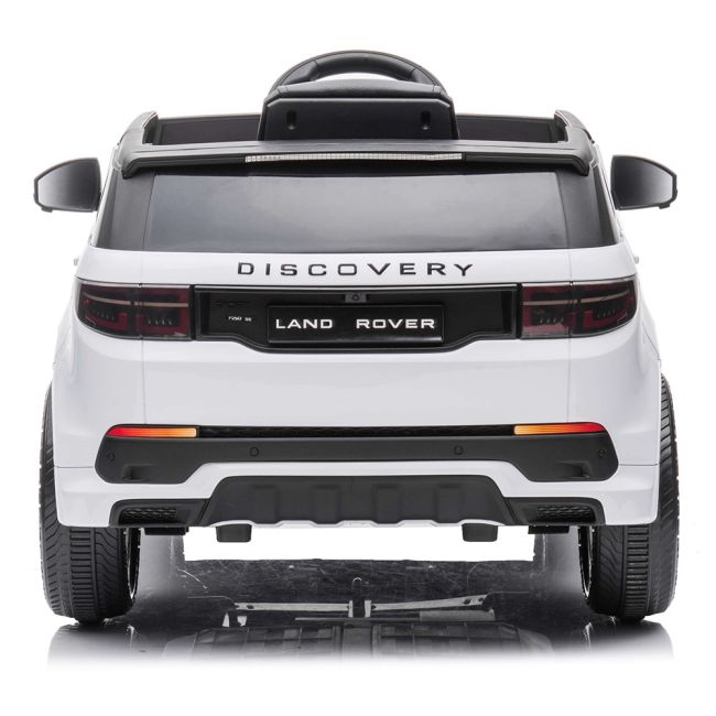 Masinuta electrica chipolino suv land rover discovery cu scaun din piele si roti eva white hubeljlrd221wh