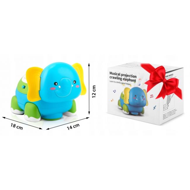 Proiector sub forma de elefant cu telecomanda ricokids rk-755 edeedi775500