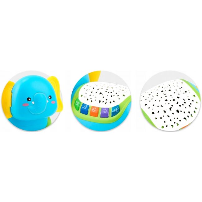 Proiector sub forma de elefant cu telecomanda ricokids rk-755 edeedi775500