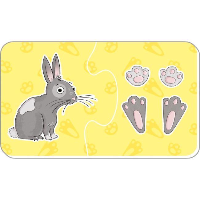 Puzzle de asociere - animalutele si urmele lor