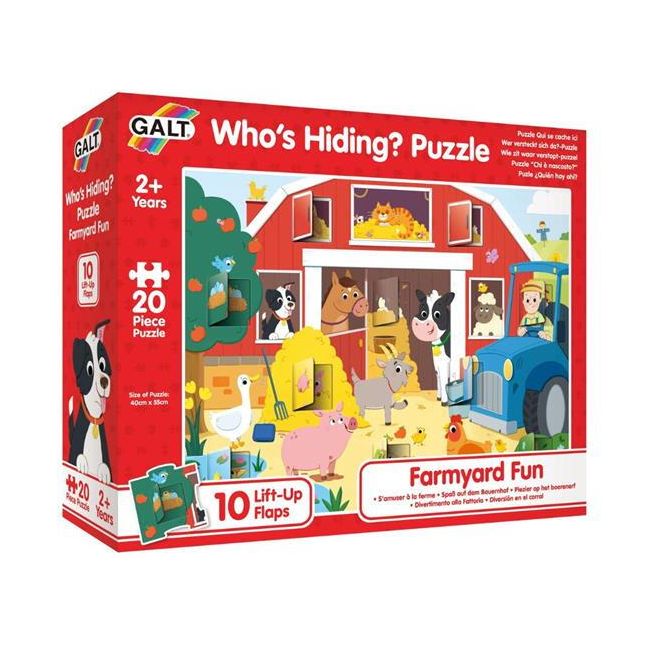 Puzzle cu surprize - distractie la ferma (20 piese)