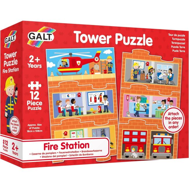 Puzzle vertical - statia de pompieri (12 piese)