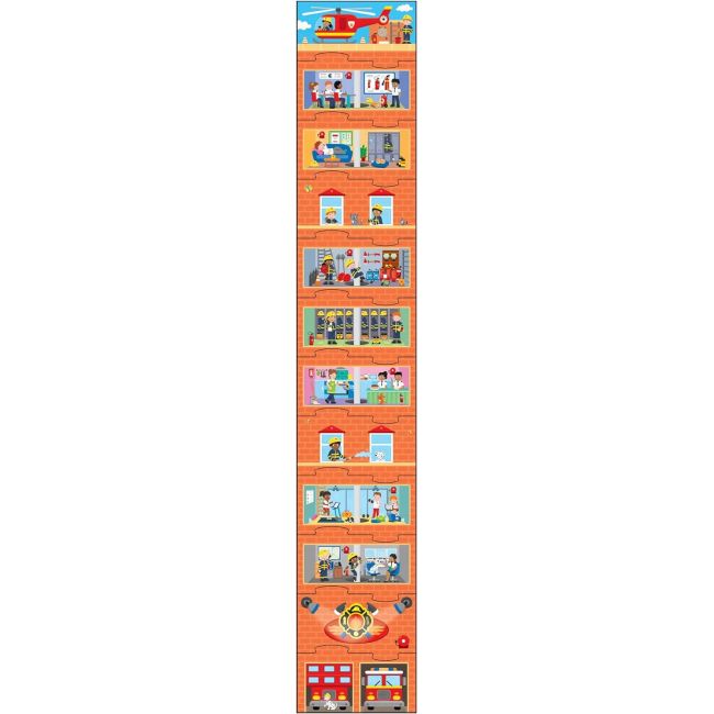Puzzle vertical - statia de pompieri (12 piese)