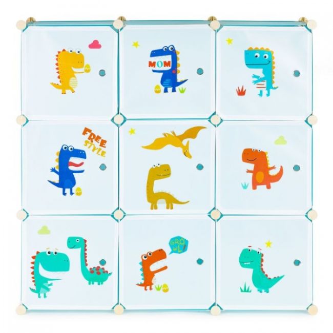 Raft modular cu 9 compartimente pentru camera copilului ecotoys 09a edeedipjjcbs0009-09a