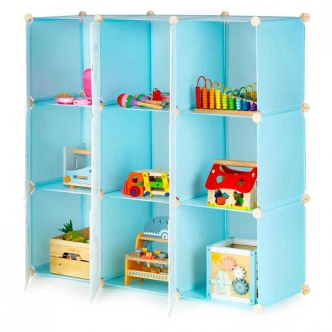 Raft modular cu 9 compartimente pentru camera copilului ecotoys 09a edeedipjjcbs0009-09a