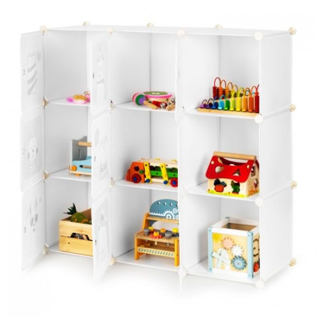 Raft modular cu 9 compartimente pentru camera copilului ecotoys 09b edeedipjjcbs0009-09b