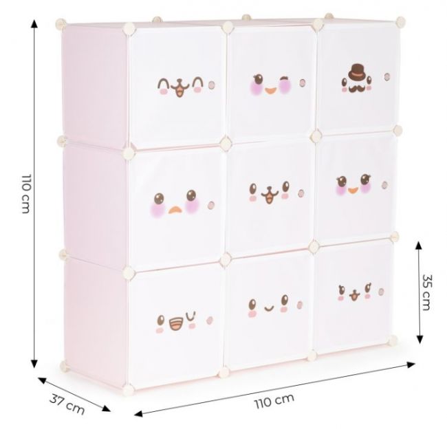 Raft modular cu 9 compartimente pentru camera copilului ecotoys 09c edeedipjjcbs0009-09c