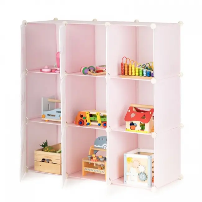 Raft modular cu 9 compartimente pentru camera copilului ecotoys 09c edeedipjjcbs0009-09c