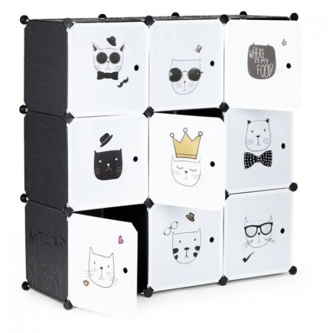 Raft modular cu 9 compartimente pentru camera copilului ecotoys 09d edeedipjjcbs0009-09d