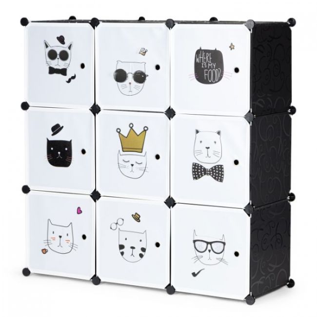Raft modular cu 9 compartimente pentru camera copilului ecotoys 09d edeedipjjcbs0009-09d