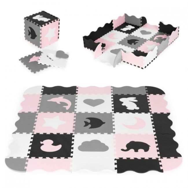 Salteluta de joaca tip puzzle cu pereti, 25 elemente, ecotoys ecoeva011 edeediecoeva011