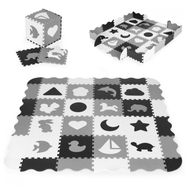 Salteluta de joaca tip puzzle cu pereti, 36 elemente, ecotoys ecoeva012 edeediecoeva012