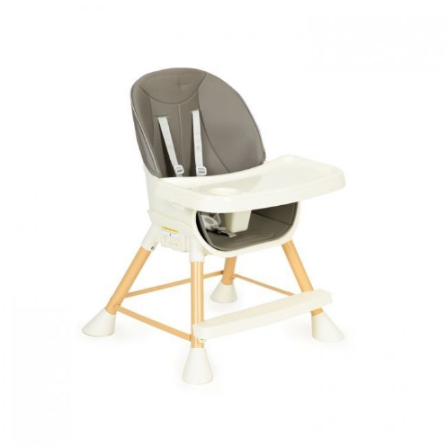 Scaun de masa 2 in 1 pentru copii ecotoys ha-018 - gri edeediha-018gray