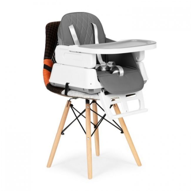 Scaun de masa 3 in 1 pentru copii ecotoys ha-009 - gri edeediha-009gray