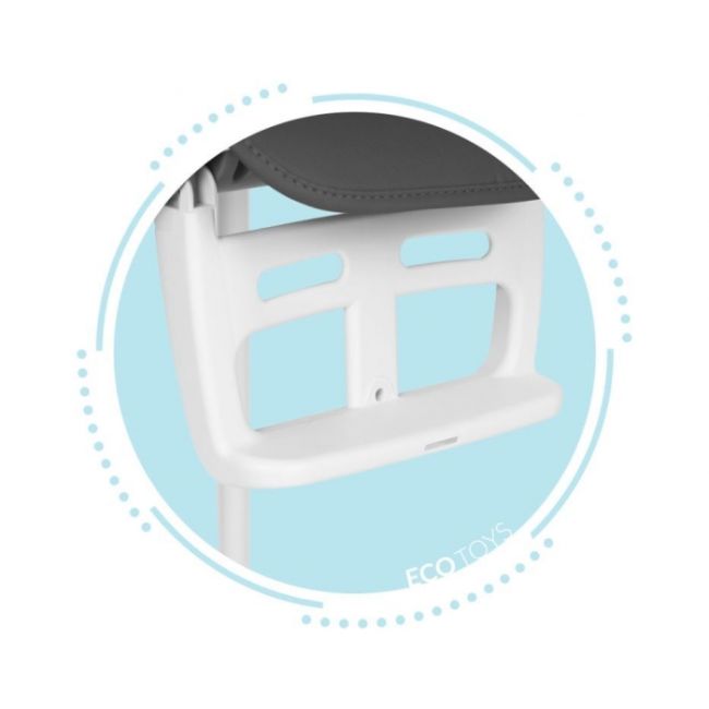 Scaun de masa 3 in 1 pentru copii ecotoys ha-009 - gri edeediha-009gray