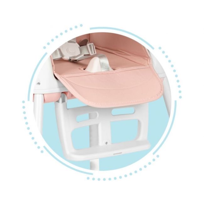 Scaun de masa 3 in 1 pentru copii ecotoys ha-009 - roz edeediha-009pink