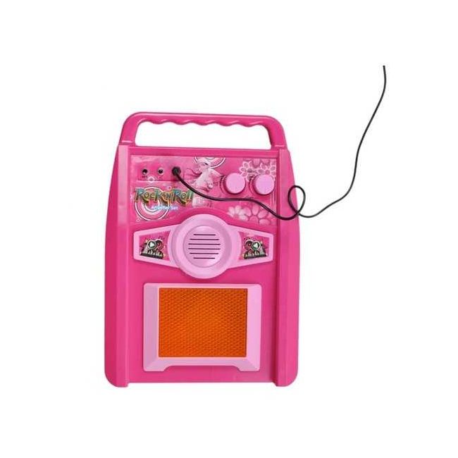 Set chitara, amplificator si microfon 72 x 24 cm Kruzzel MY18260 BBJMY18260_Roz