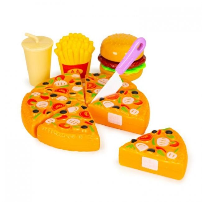 Set fast food pentru copii, 42 elemente, ecotoys hc429510 edeedihc429510