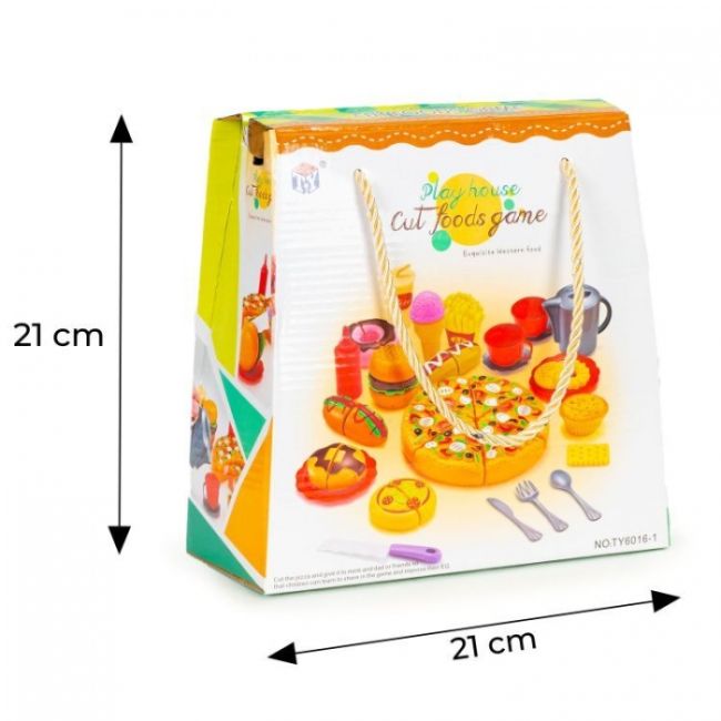 Set fast food pentru copii, 42 elemente, ecotoys hc429510 edeedihc429510