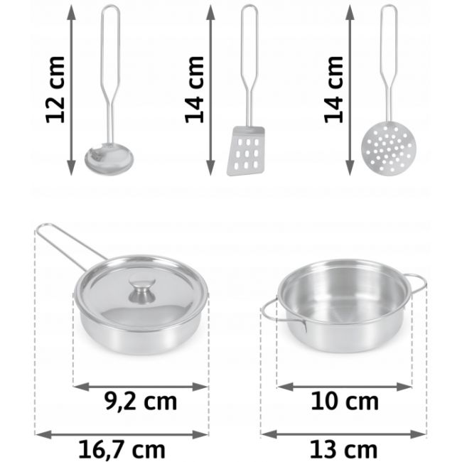 Ustensile de bucatarie pentru copii, 5 bucati, ricokids 7839 edeedi7839