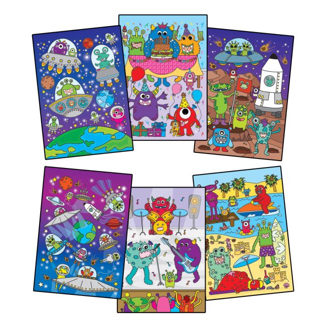 Water magic: carte de colorat monstruleti si extraterestrii