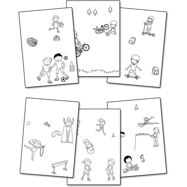 Water magic: carte de colorat ora de sport