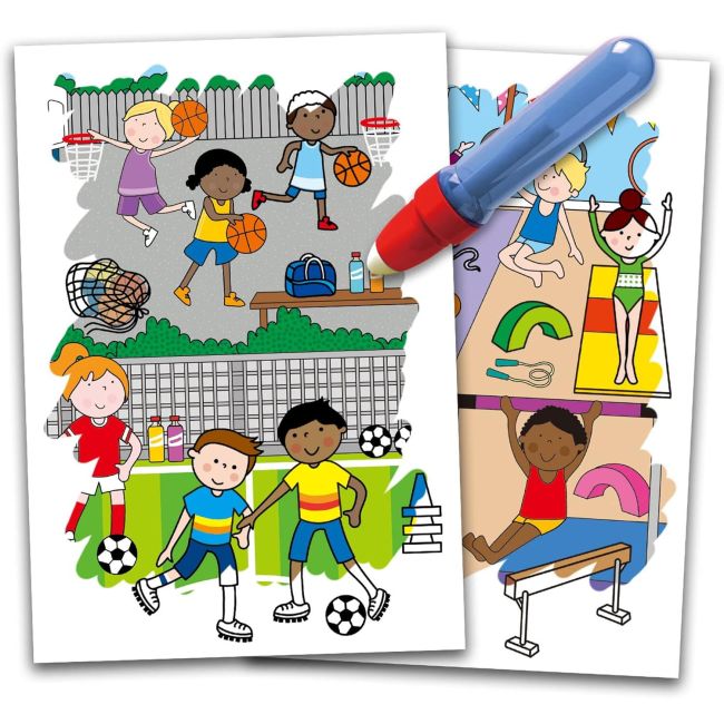 Water magic: carte de colorat ora de sport
