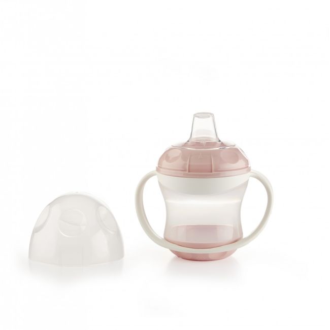 Cana anti-curgere cu capac si manere Powder pink DNBTHE165831