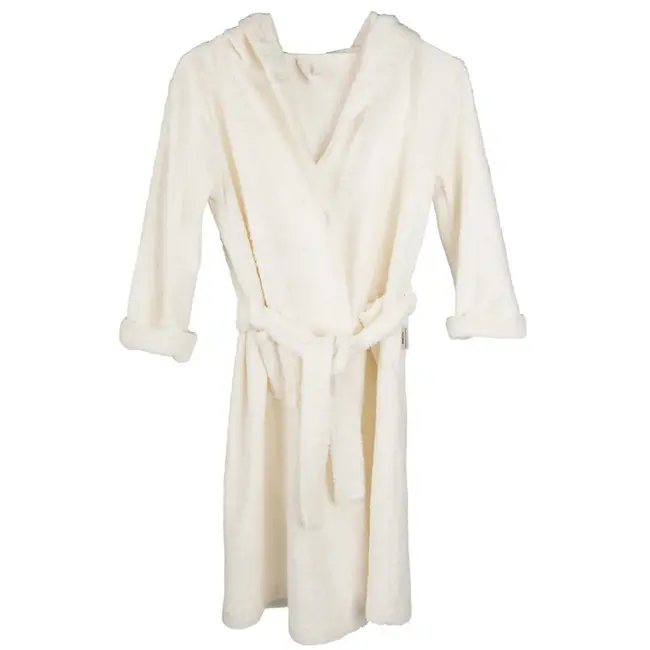 Halat de baie frotir din bambus pentru copii 8-10 ani daisy white tnatm-bad04-544