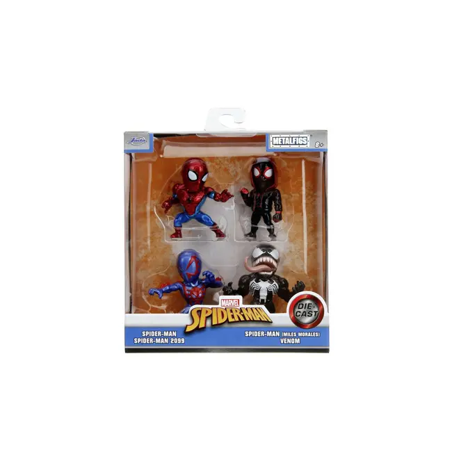 JADA MARVEL SPIDER MAN SET 4 FIGURINE METALICE 6.5CM VIV253222015