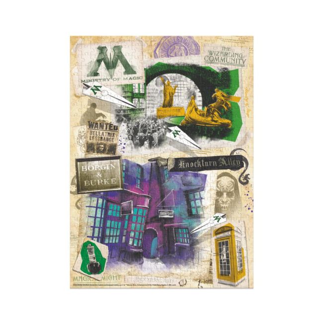 Puzzle harry potter - ministerul magiei & aleea nocturn (450 piese)