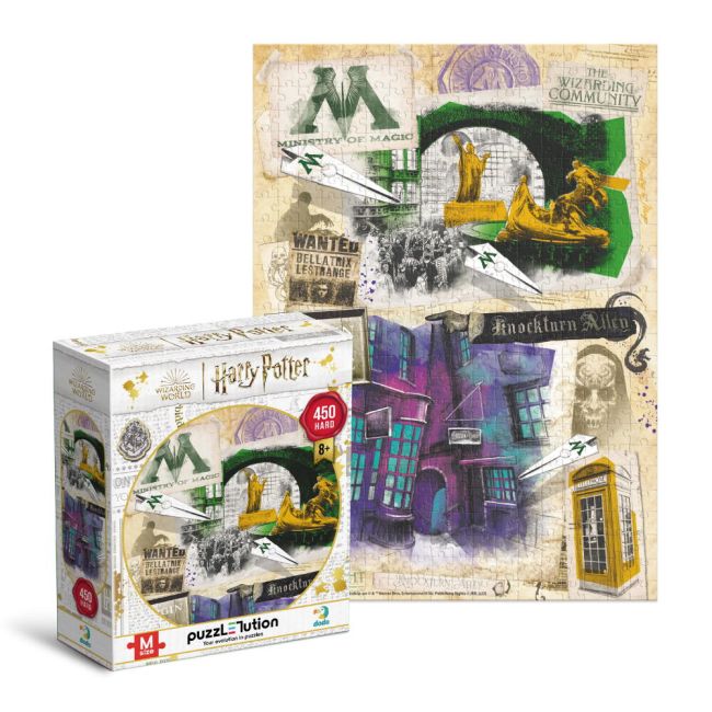 Puzzle harry potter - ministerul magiei & aleea nocturn (450 piese)