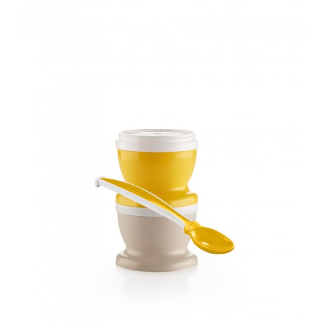 Set 2 recipiente cu capac si lingurita Thermobaby Ananas DNBTHE165948