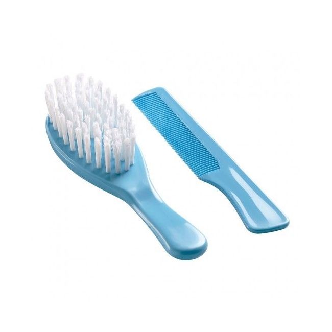 Set perie si pieptan pentru bebelusi Thermobaby-Bleu DNBTHE141063