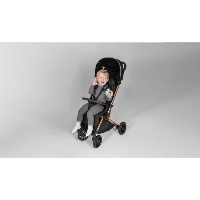 Carucior sport, Lionelo, Cloe, Cu accesorii, Cadru din aluminiu, Pana la 22 kg, Usor, Pliere compacta pentru avion, cu o singura mana, Ideal pentru toate tipurile de suprafete, 6 luni+, Black Onyx BYNLO-CLOE_BLACK_ONYX