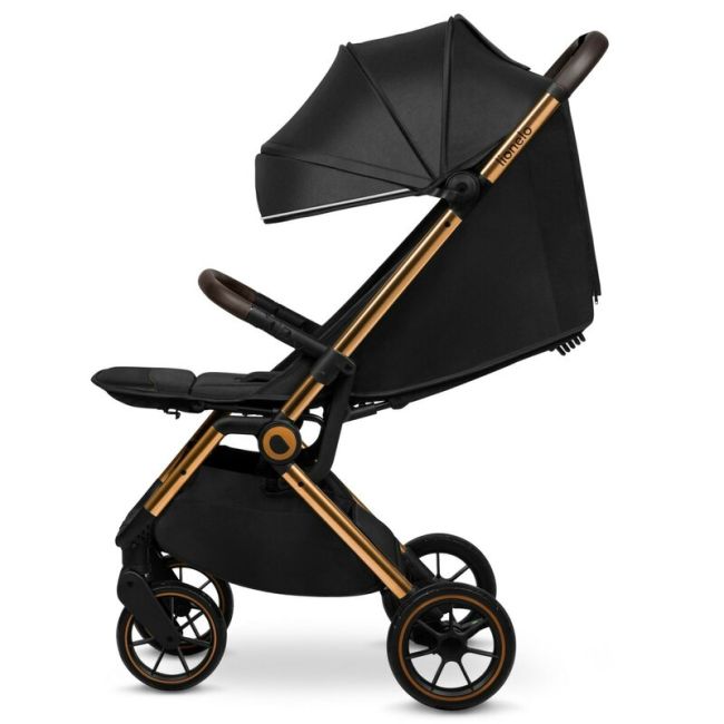 Carucior sport, Lionelo, Cloe, Cu accesorii, Cadru din aluminiu, Pana la 22 kg, Usor, Pliere compacta pentru avion, cu o singura mana, Ideal pentru toate tipurile de suprafete, 6 luni+, Black Onyx BYNLO-CLOE_BLACK_ONYX