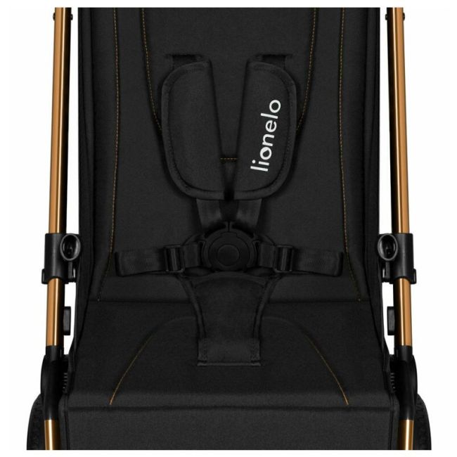 Carucior sport, Lionelo, Cloe, Cu accesorii, Cadru din aluminiu, Pana la 22 kg, Usor, Pliere compacta pentru avion, cu o singura mana, Ideal pentru toate tipurile de suprafete, 6 luni+, Black Onyx BYNLO-CLOE_BLACK_ONYX
