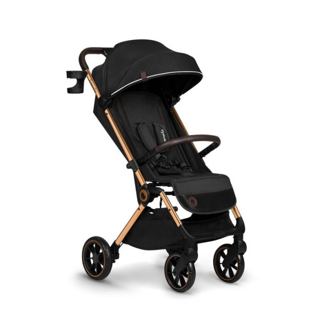 Carucior sport, Lionelo, Cloe, Cu accesorii, Cadru din aluminiu, Pana la 22 kg, Usor, Pliere compacta pentru avion, cu o singura mana, Ideal pentru toate tipurile de suprafete, 6 luni+, Black Onyx BYNLO-CLOE_BLACK_ONYX