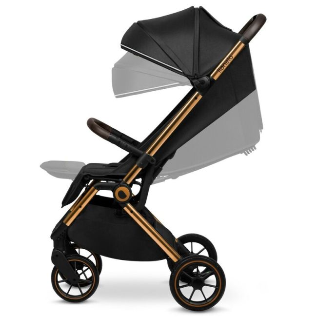 Carucior sport, Lionelo, Cloe, Cu accesorii, Cadru din aluminiu, Pana la 22 kg, Usor, Pliere compacta pentru avion, cu o singura mana, Ideal pentru toate tipurile de suprafete, 6 luni+, Black Onyx BYNLO-CLOE_BLACK_ONYX