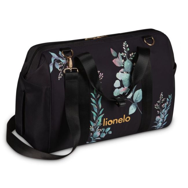 Geanta pentru mamici, Lionelo, Ida, Golden Moments, Editie limitata, Cu multiple compartimente, Negru BYNLO-IDA_GOLDEN_MOMENTS