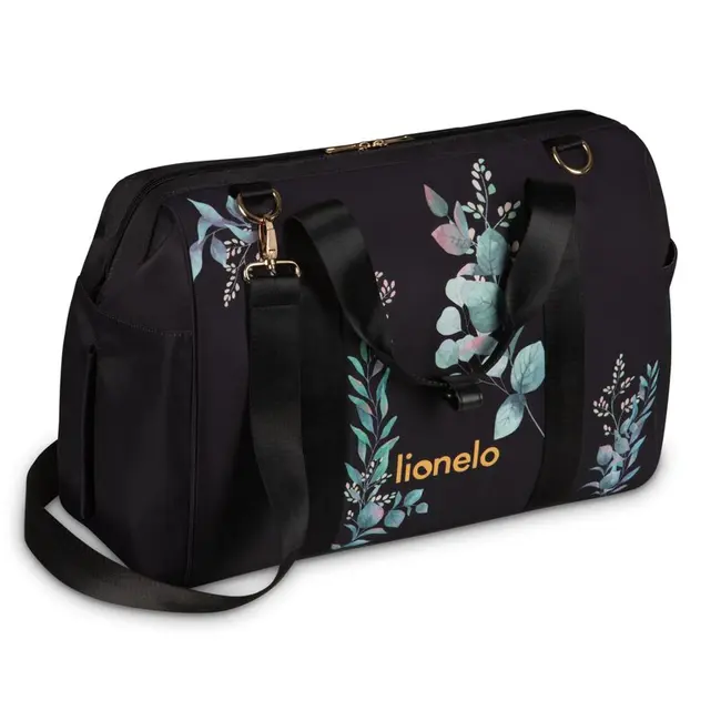 Geanta pentru mamici, Lionelo, Ida, Golden Moments, Editie limitata, Cu multiple compartimente, Negru BYNLO-IDA_GOLDEN_MOMENTS