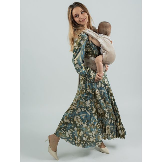 Marsupiu isara quick half buckle champagne velvet