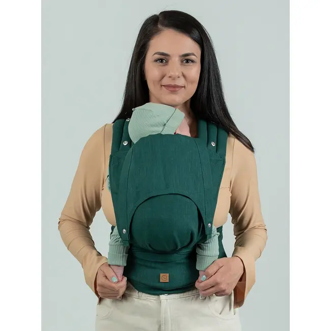 Marsupiu isara quick half buckle evergreen linen