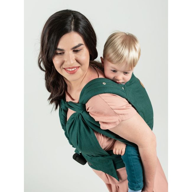 Marsupiu isara quick half buckle evergreen linen
