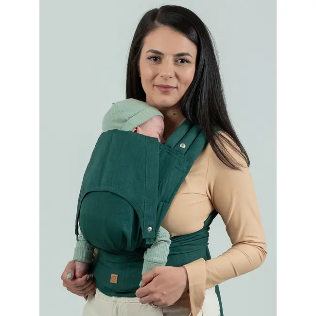 Marsupiu isara quick half buckle evergreen linen