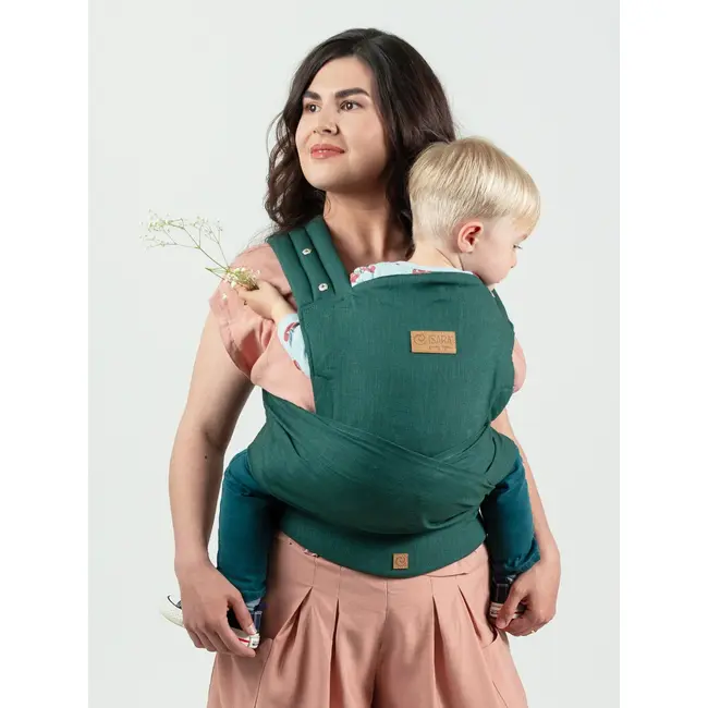 Marsupiu isara quick half buckle evergreen linen